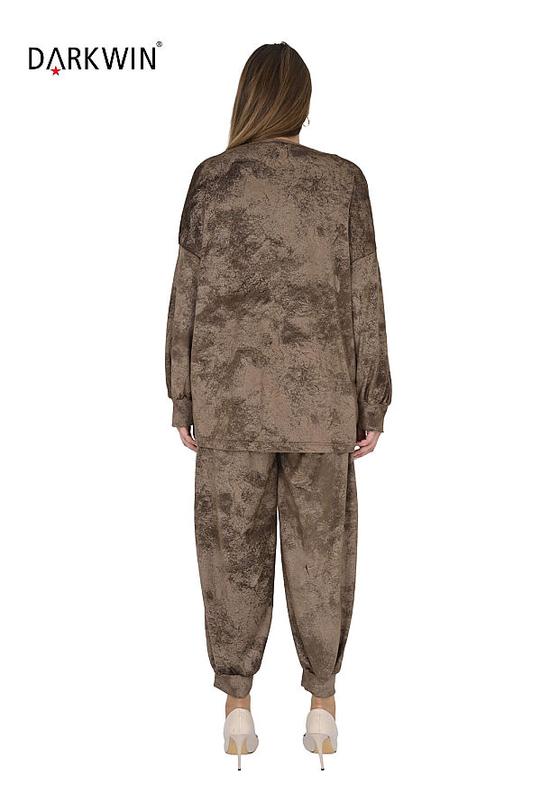 N-7006 NEONXLAB BLUZ-PANTOLON KAHVE - 3
