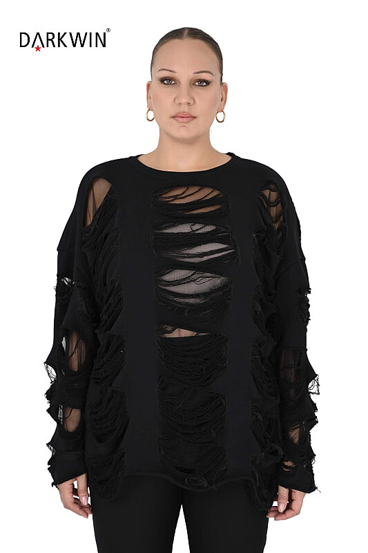 N-7010 NEONXLAB SWEATSHIRT BLACK - NEON XLAB