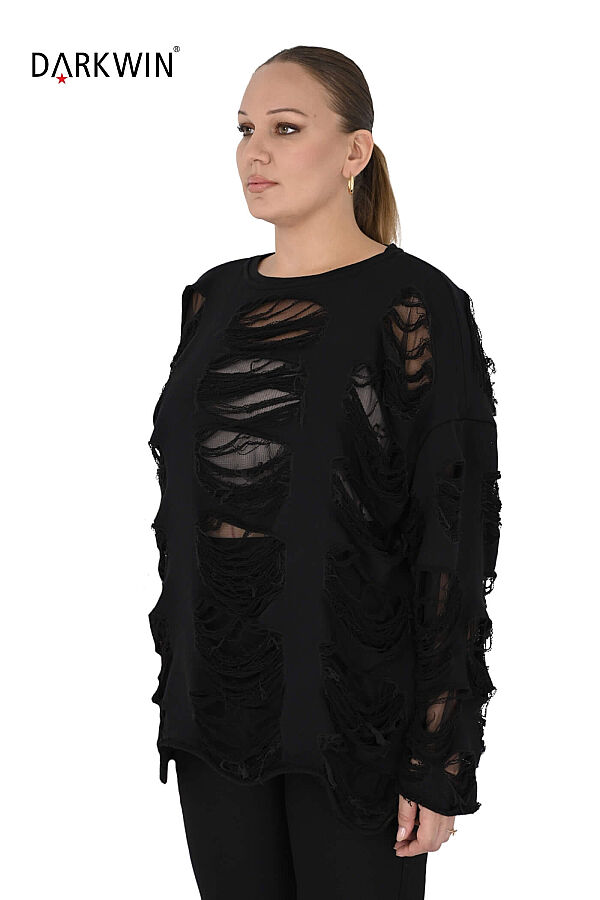 N-7010 NEONXLAB SWEATSHIRT BLACK - 2