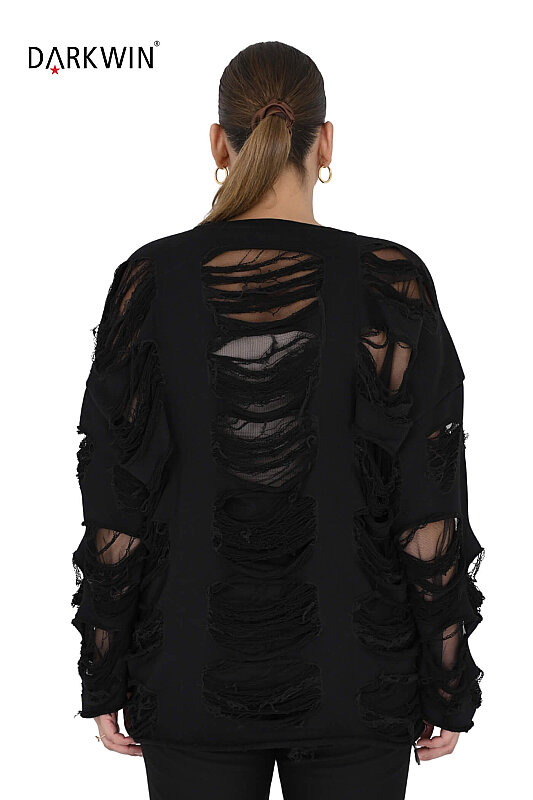 N-7010 NEONXLAB SWEATSHIRT BLACK - 3