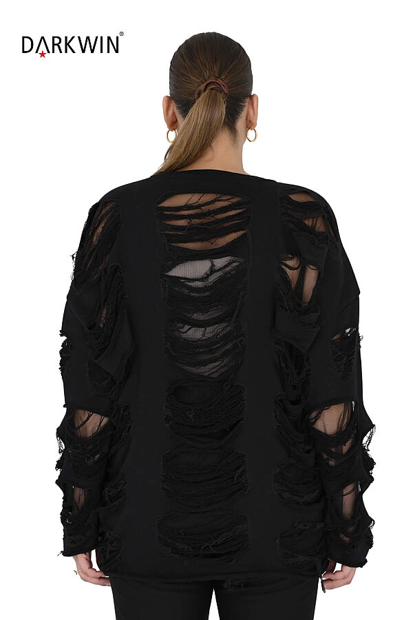 N-7010 NEONXLAB SWEATSHIRT BLACK - 3