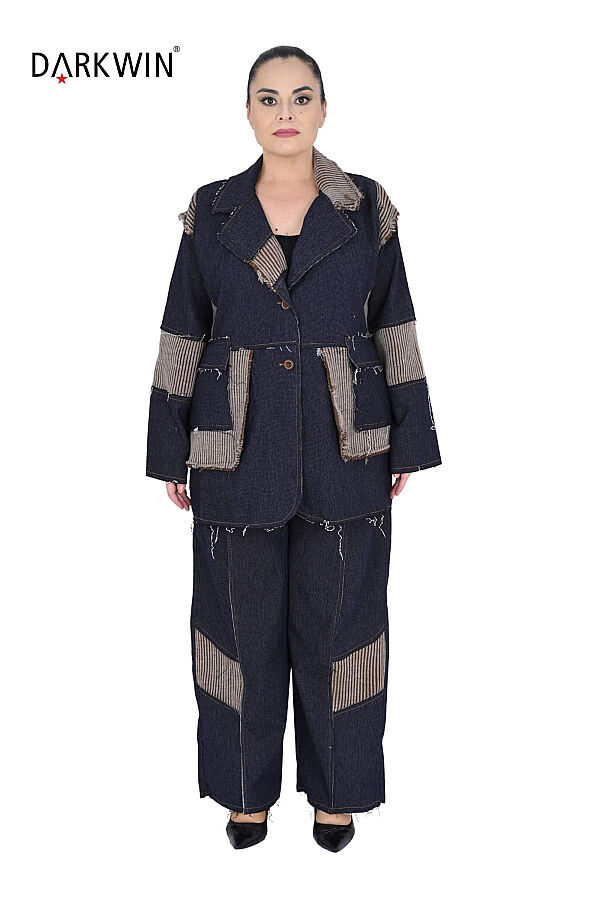 N-7011 NEONXLAB CEKET-PANTOLON LACIVERT - 1