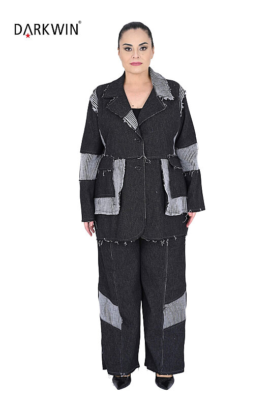 N-7011 NEONXLAB CEKET-PANTOLON SIYAH - NEON XLAB