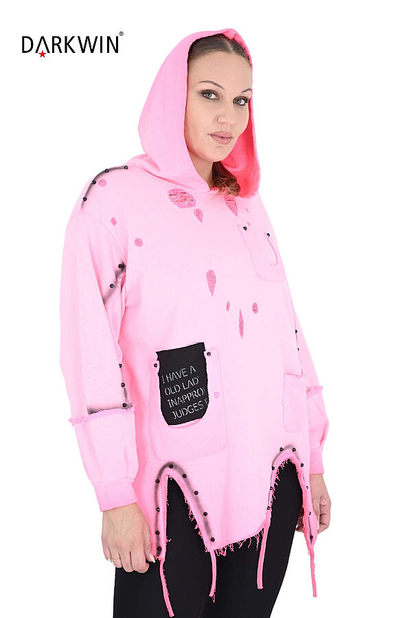 N-7505 NEONXLAB SWEATSHIRT PEMBE - 4