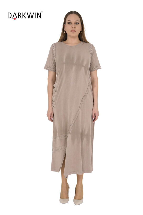 NB-6118 NEONLXB ELBİSE BEJ - 1