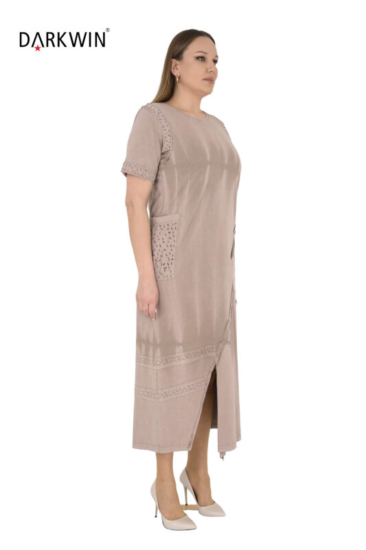 NB-6118 NEONLXB ELBİSE BEJ - NEON LXB (1)