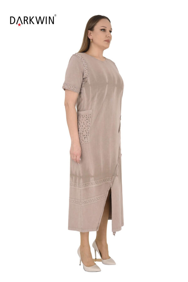 NB-6118 NEONLXB ELBİSE BEJ - 2