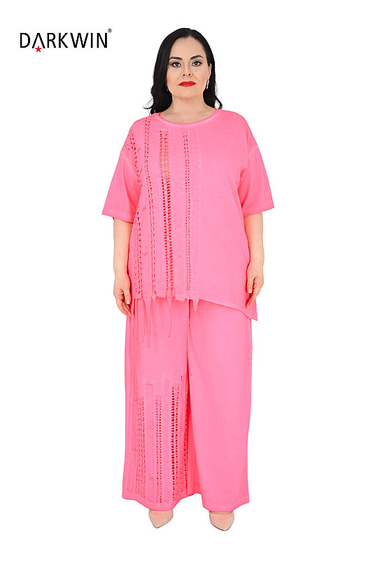 NB-6128 NEONLXB BLUZ-PANTOLON PEMBE - NEON LXB