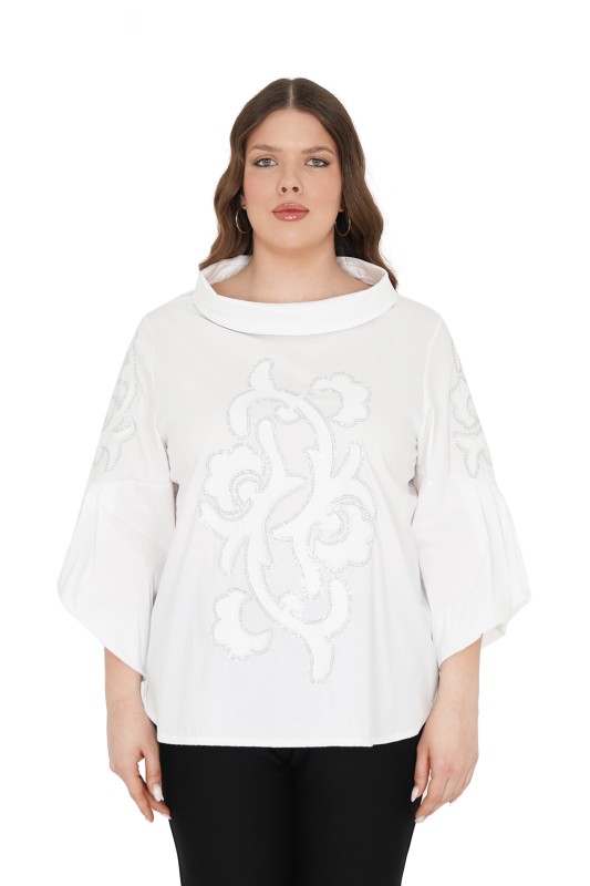 P5186 DARKWIN BLUZ BEYAZ - Darkwin