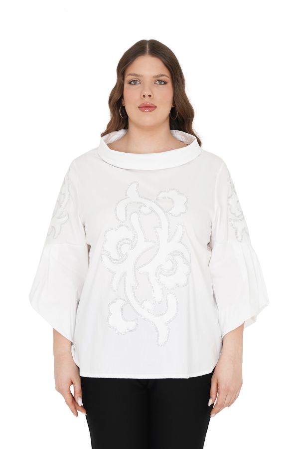 P5186 DARKWIN BLUZ BEYAZ - 1