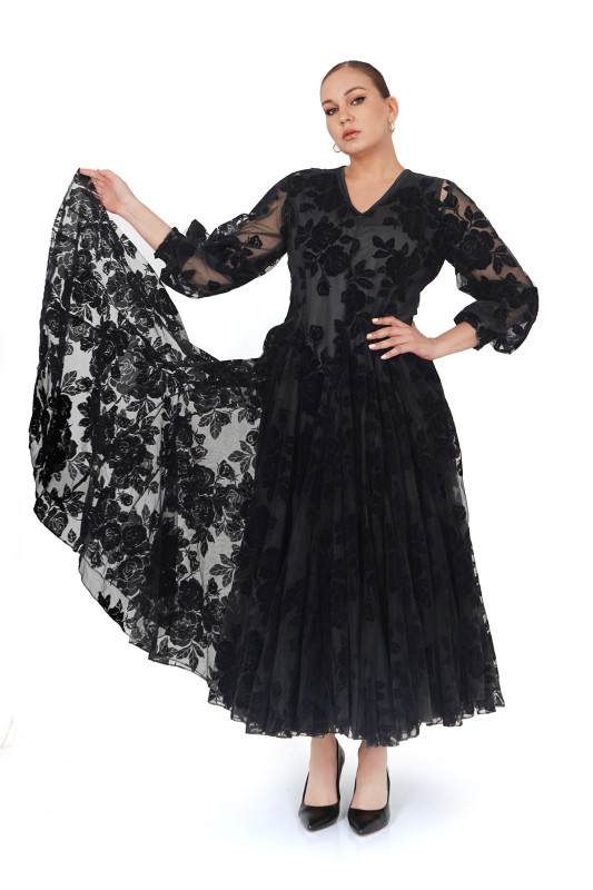 P7903 DARKWIN ELBİSE SIYAH - DARKWIN (1)