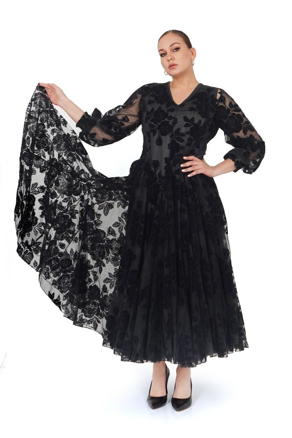 P7903 DARKWIN ELBİSE SIYAH - 2