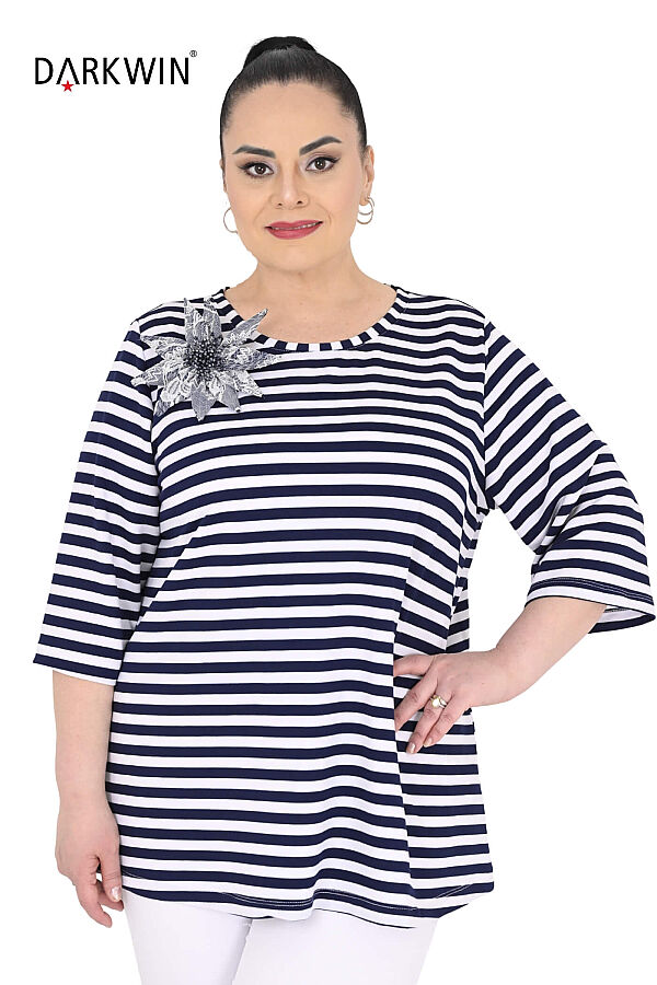 P8387 DARKWIN BLUZ LACI-BEYAZ - 4