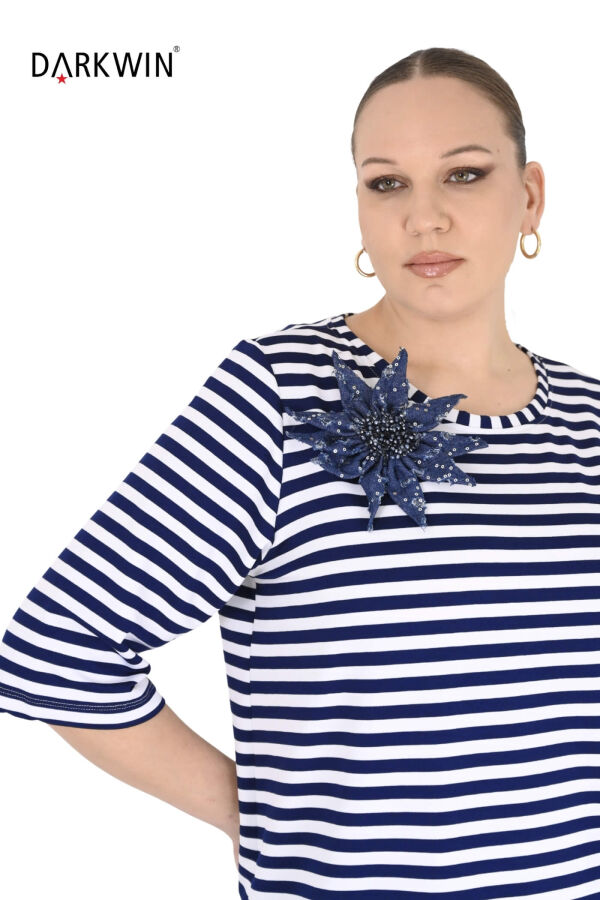 P8387 DARKWIN BLUZ LACI-BEYAZ - 4