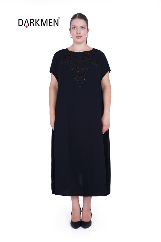 P8474 DARKWIN ELBİSE SIYAH - DARKWIN