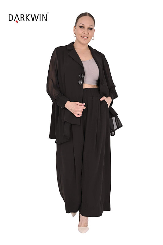 P8582 DARKWIN BLUZ-ETEK KAHVE - 4