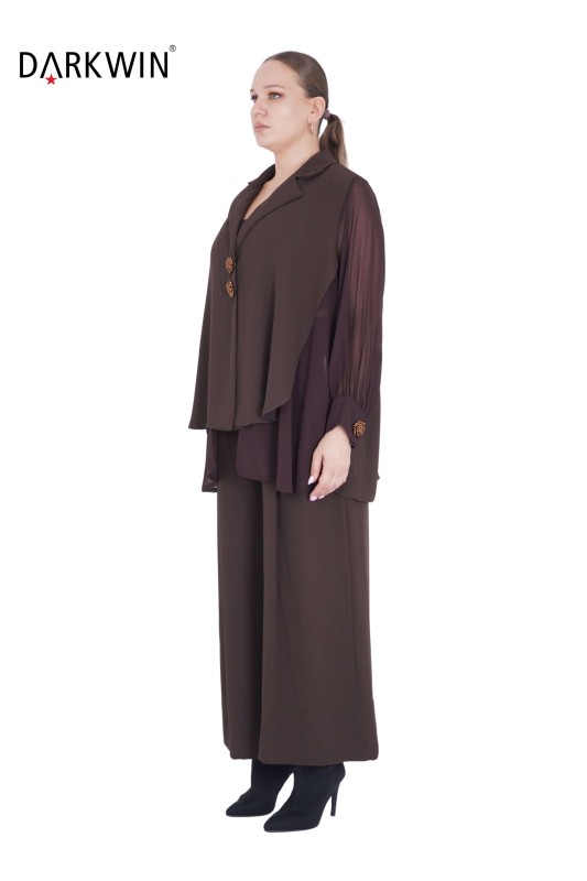 P8582 DARKWIN BLUZ-PANTOLON KAHVE - DARKWIN (1)