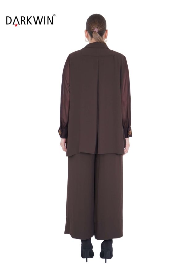 P8582 DARKWIN BLUZ-PANTOLON KAHVE - 4