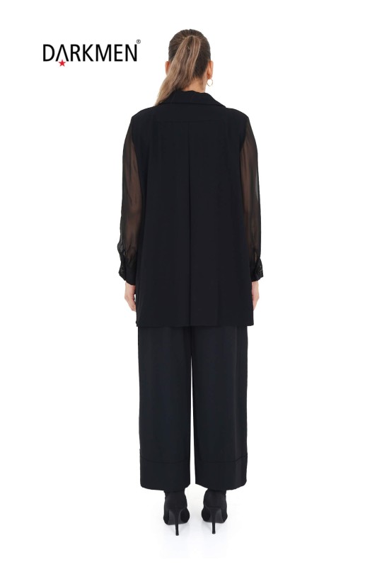 P8582 DARKWIN BLUZ-PANTOLON SIYAH - 4