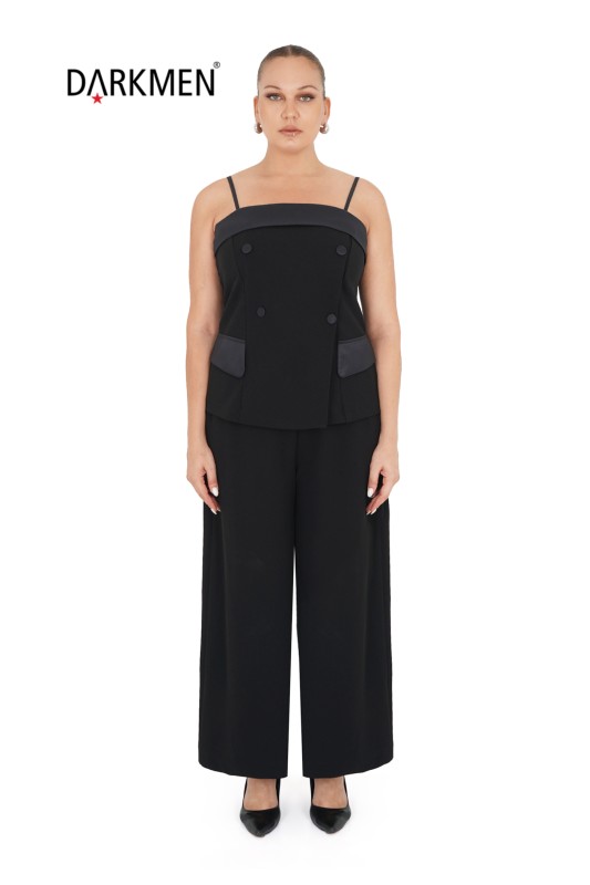 DARKWIN - P8610 DARKWIN BLUZ-PANTOLON SIYAH