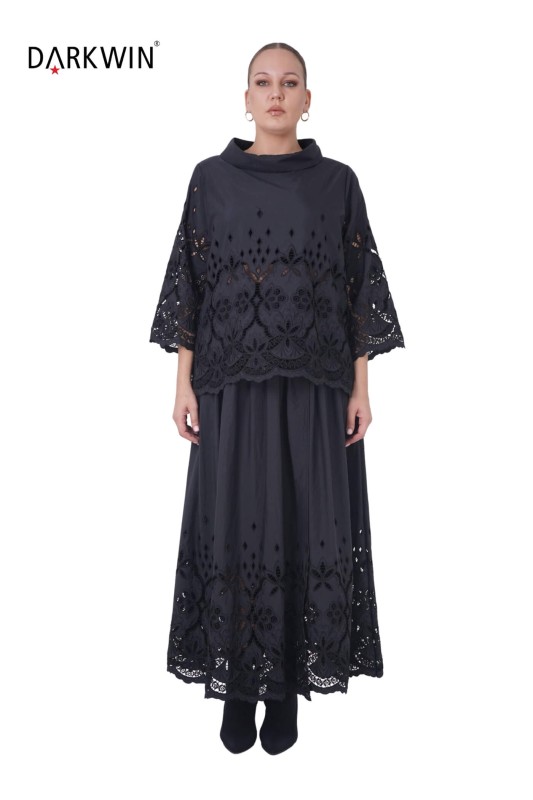 DARKWIN - P8698 DARKWIN BLUZ-ETEK SIYAH