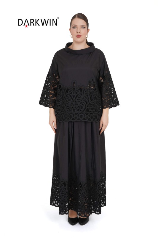 P8698 DARKWIN BLUZ-ETEK SIYAH - Thumbnail