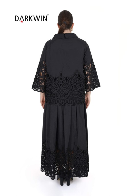 P8698 DARKWIN BLUZ-ETEK SIYAH - Thumbnail