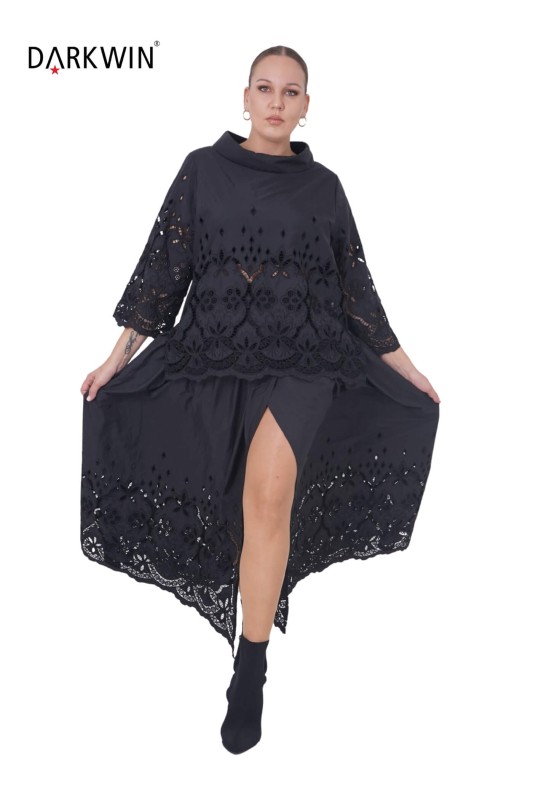 P8698 DARKWIN BLUZ-ETEK SIYAH - Thumbnail