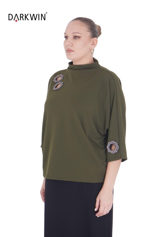 Darkwin - P8706 DARKWIN BLUZ HAKI (1)