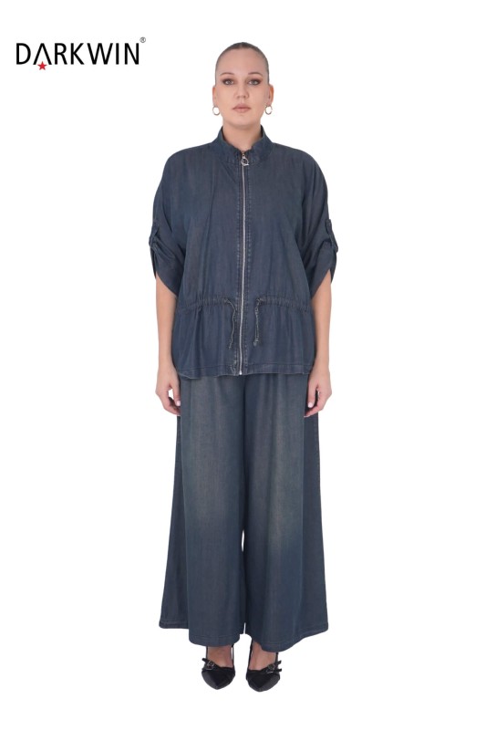 P8961 DARKWIN BLUZ-PANTOLON JEAN - Thumbnail
