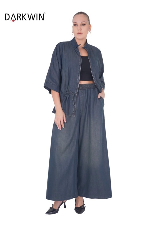 P8961 DARKWIN BLUZ-PANTOLON JEAN - Thumbnail