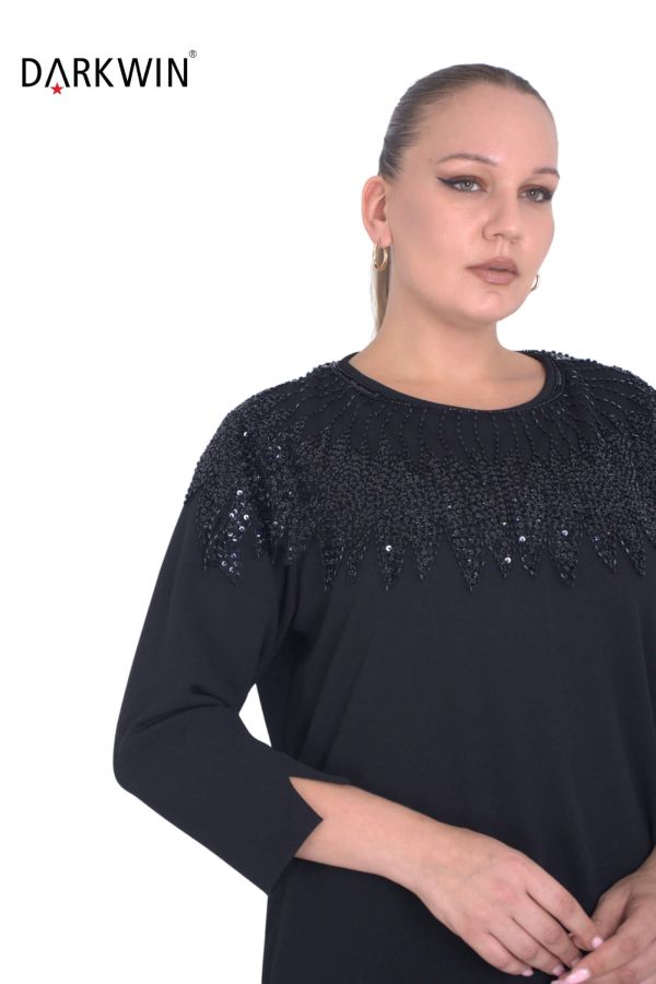 P9182 DARKWIN ELBİSE SIYAH - 4