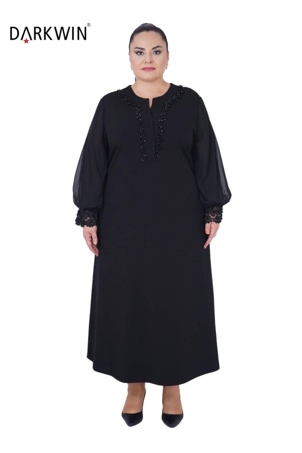 P9185 DARKWIN ELBİSE SIYAH - 1