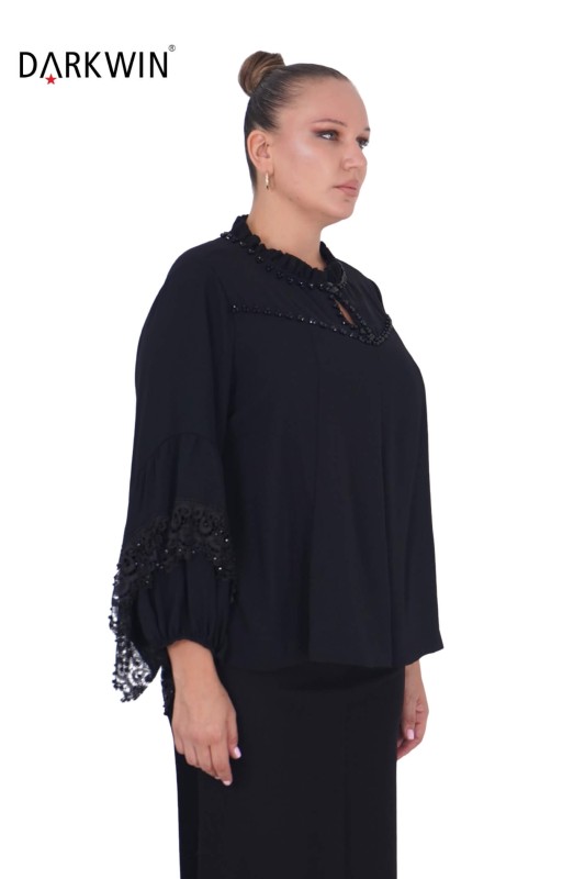 DARKWIN - P9211 DARKWIN BLUZ SIYAH (1) DARKWIN - P9211 DARKWIN BLUZ SIYAH (1)