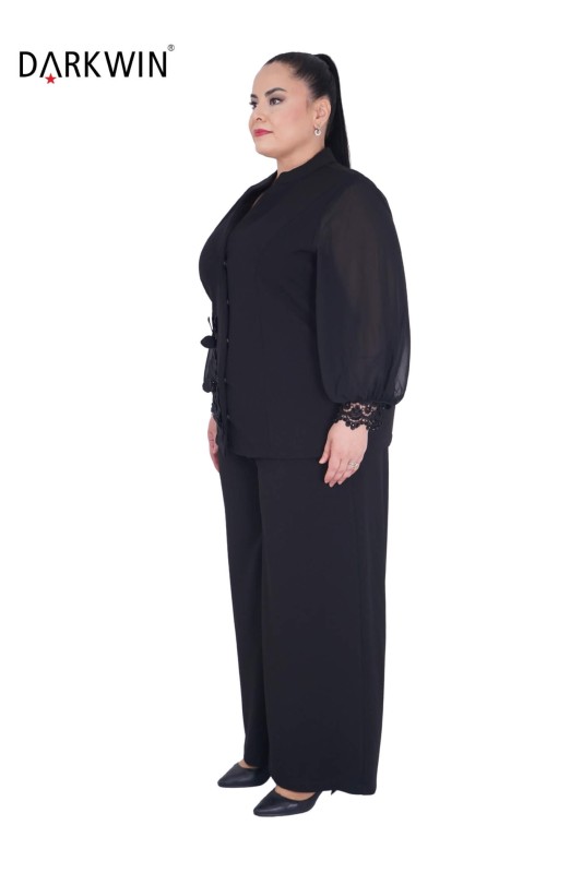 DARKWIN - P9216 DARKWIN BLUZ-PANTOLON SIYAH (1)