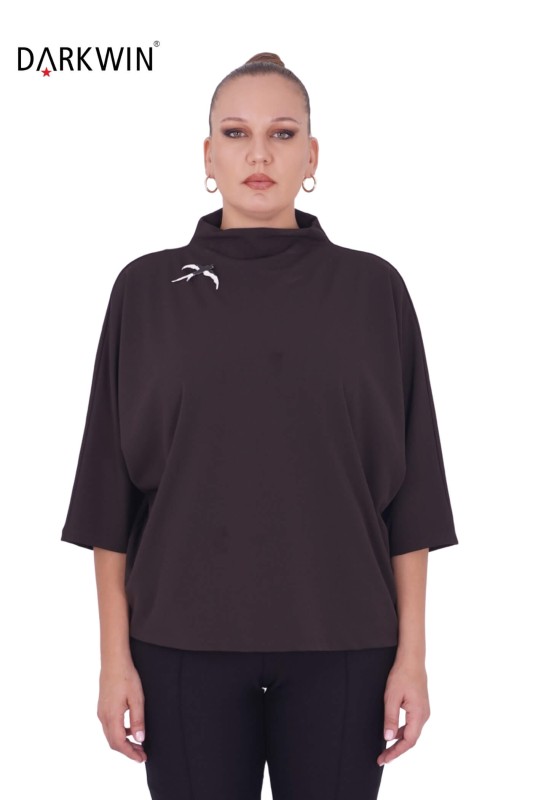 DARKWIN - P9219 DARKWIN BLUZ KAHVE DARKWIN - P9219 DARKWIN BLUZ KAHVE