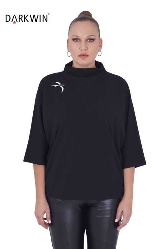 P9219 DARKWIN BLUZ SIYAH - DARKWIN