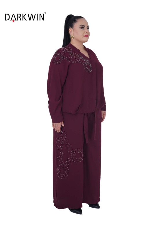 P9233 DARKWIN BLUZ-PANTOLON BORDO - 3