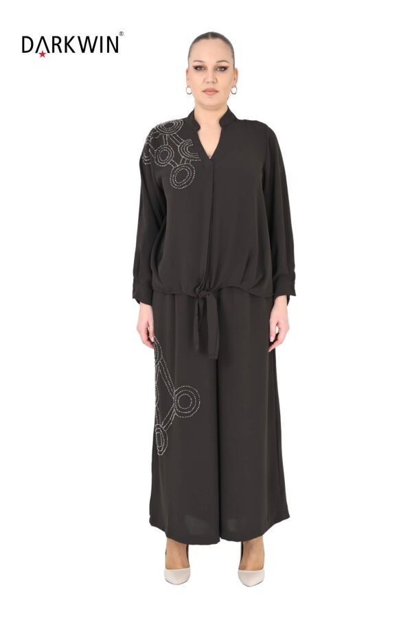 P9233 DARKWIN BLUZ-PANTOLON KAHVE - 1