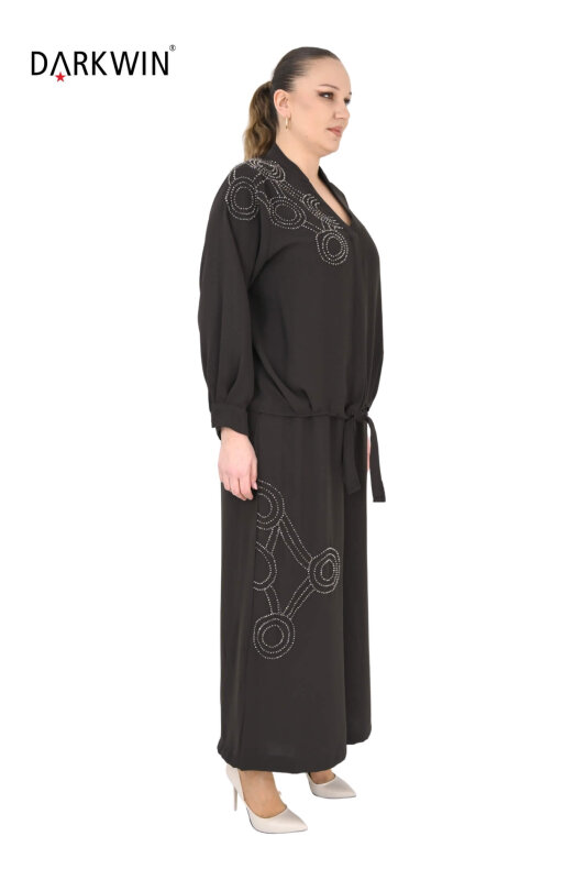 P9233 DARKWIN BLUZ-PANTOLON KAHVE - 3