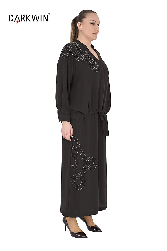 P9233 DARKWIN BLUZ-PANTOLON KAHVE - 4