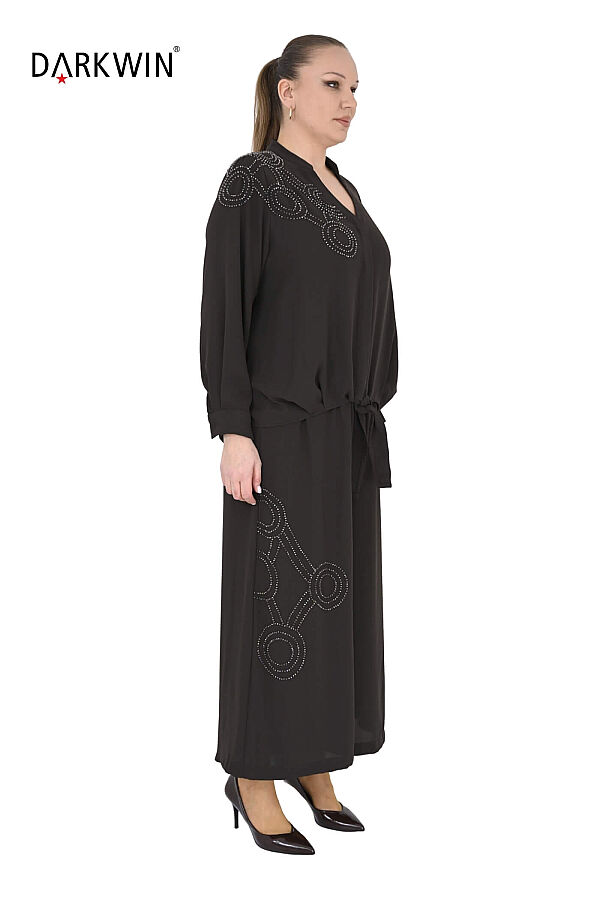 P9233 DARKWIN BLUZ-PANTOLON KAHVE - 4