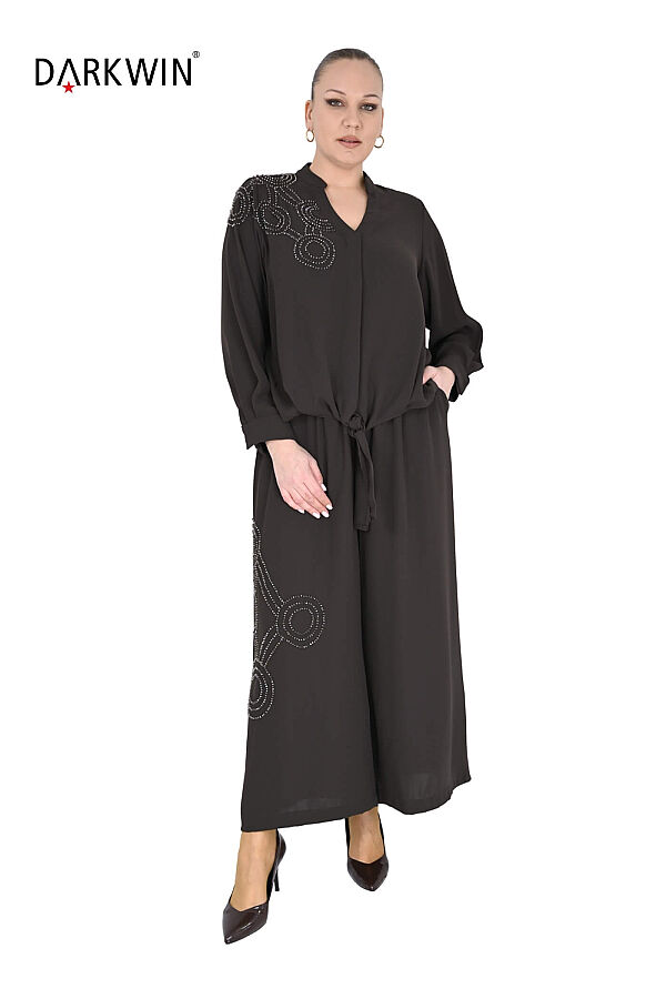 P9233 DARKWIN BLUZ-PANTOLON KAHVE - 8