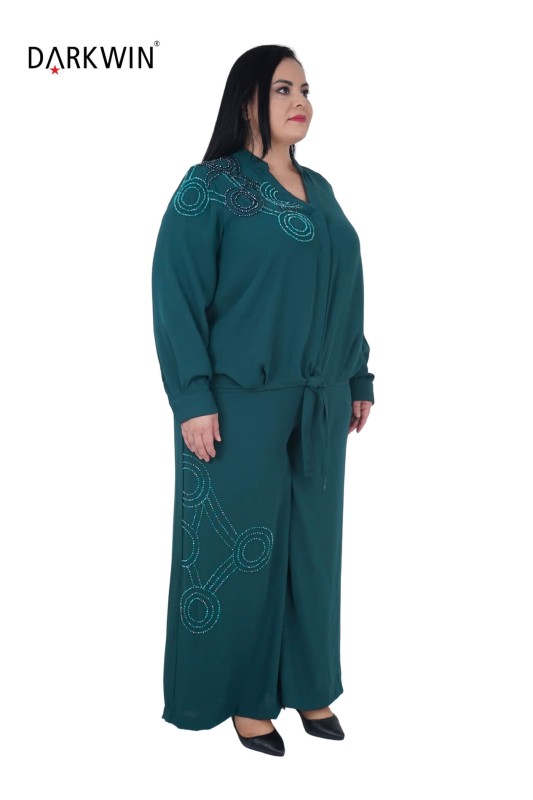 Darkwin - P9233 DARKWIN BLUZ-PANTOLON YESIL (1)