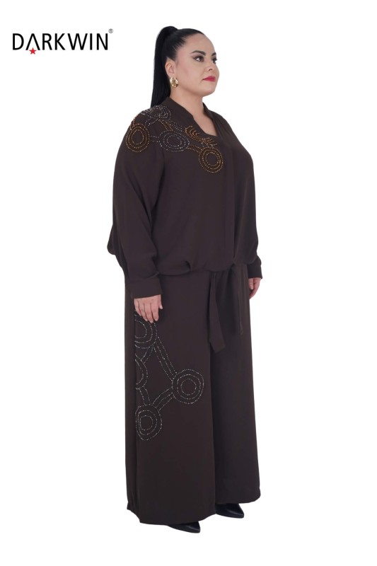 P9233 DARKWIN BLUZ-PANTOLON KAHVE - DARKWIN (1)