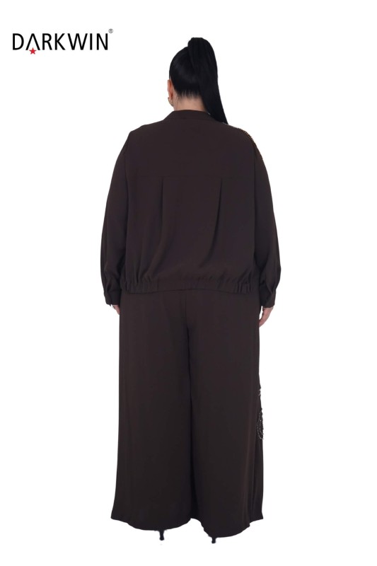 P9233 DARKWIN BLUZ-PANTOLON KAHVE - 3