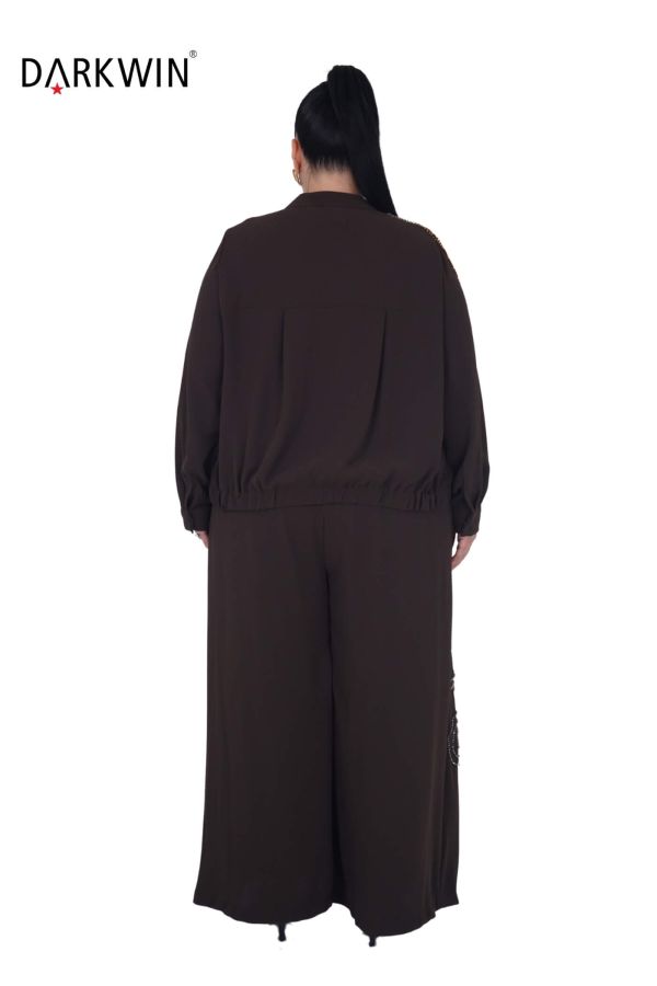 P9233 DARKWIN BLUZ-PANTOLON KAHVE - 3