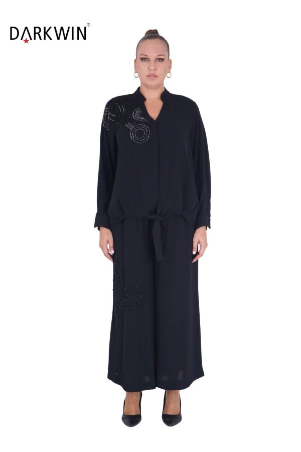 P9233 DARKWIN BLUZ-PANTOLON SIYAH - 1
