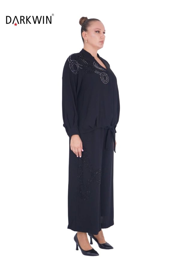 P9233 DARKWIN BLUZ-PANTOLON SIYAH - 2