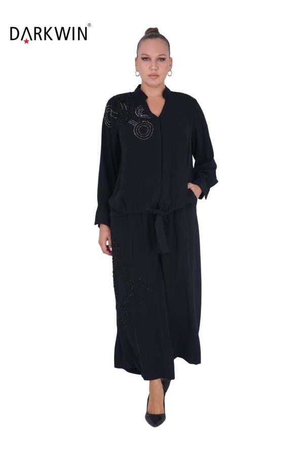 P9233 DARKWIN BLUZ-PANTOLON SIYAH - 4